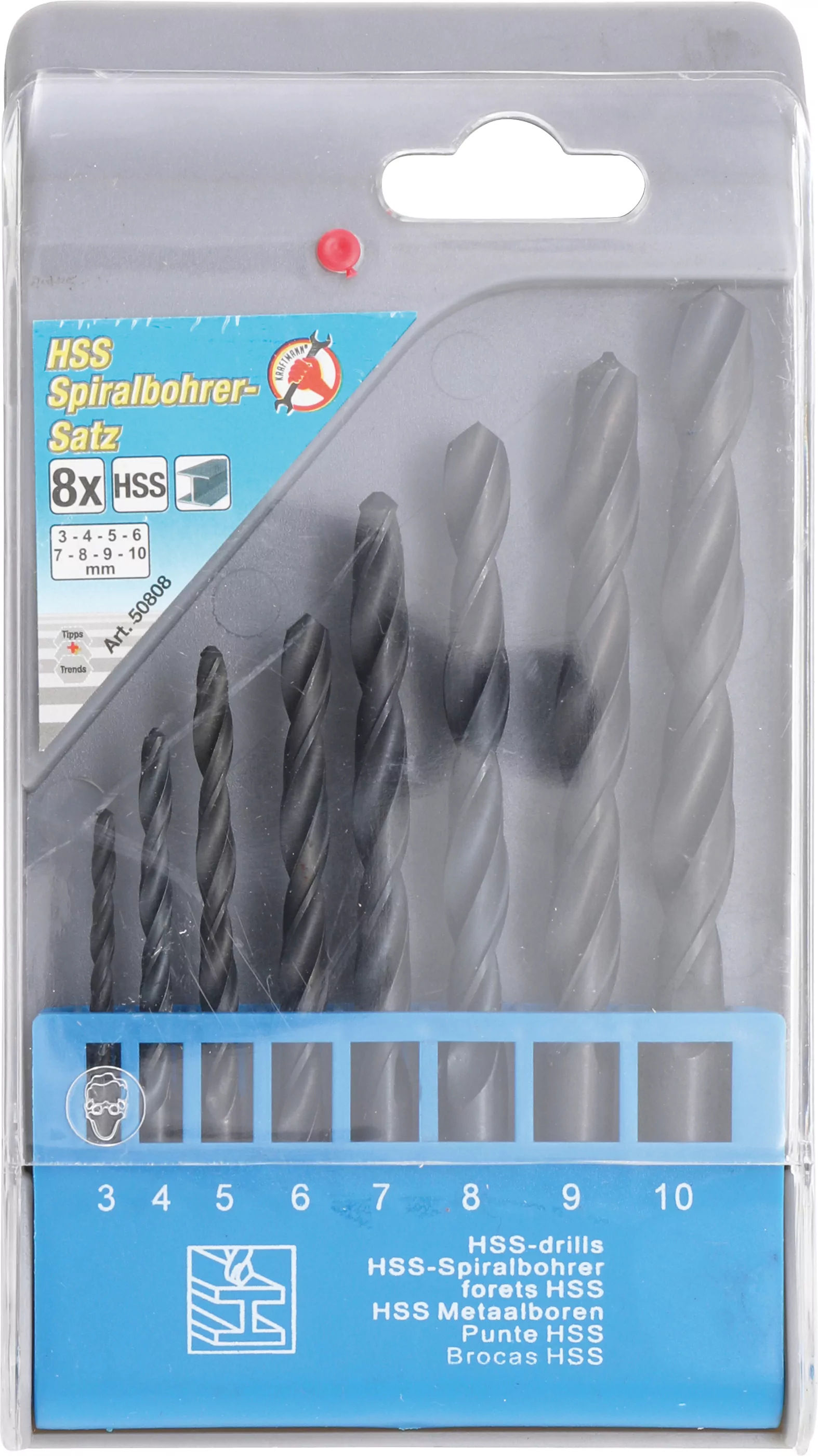 HSS-Spiralbohrer-Satz | 3 - 10 mm | 8-tlg.