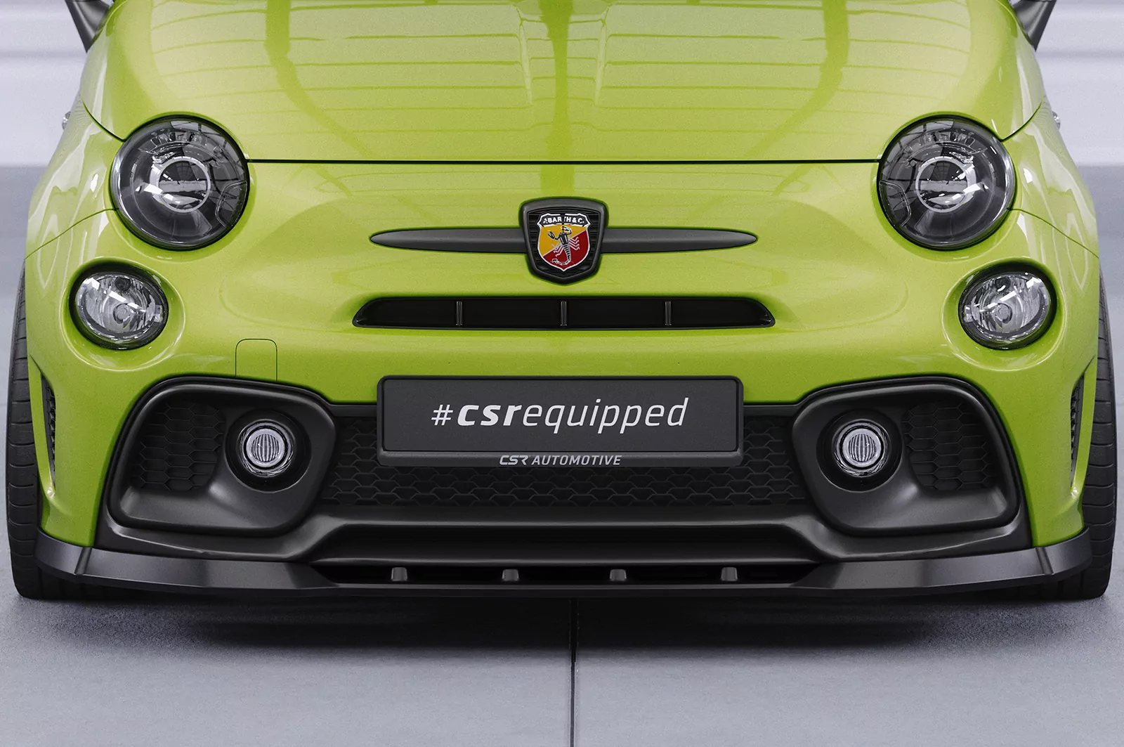 Cup-Spoilerlippe mit ABE für Fiat 500 Abarth 595 CSL487 Strukturiert (schwarz matt)