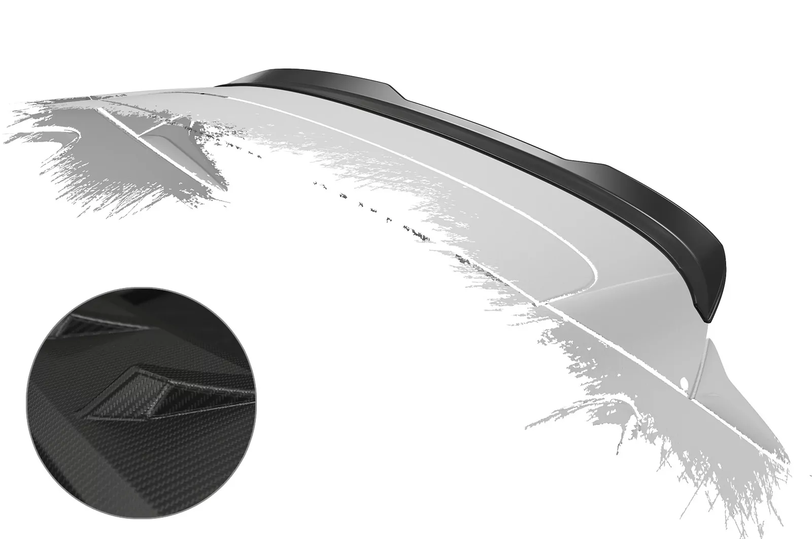 Heckflügel mit ABE für Ford Fiesta MK8 HF822-M Carbon Look (matt)