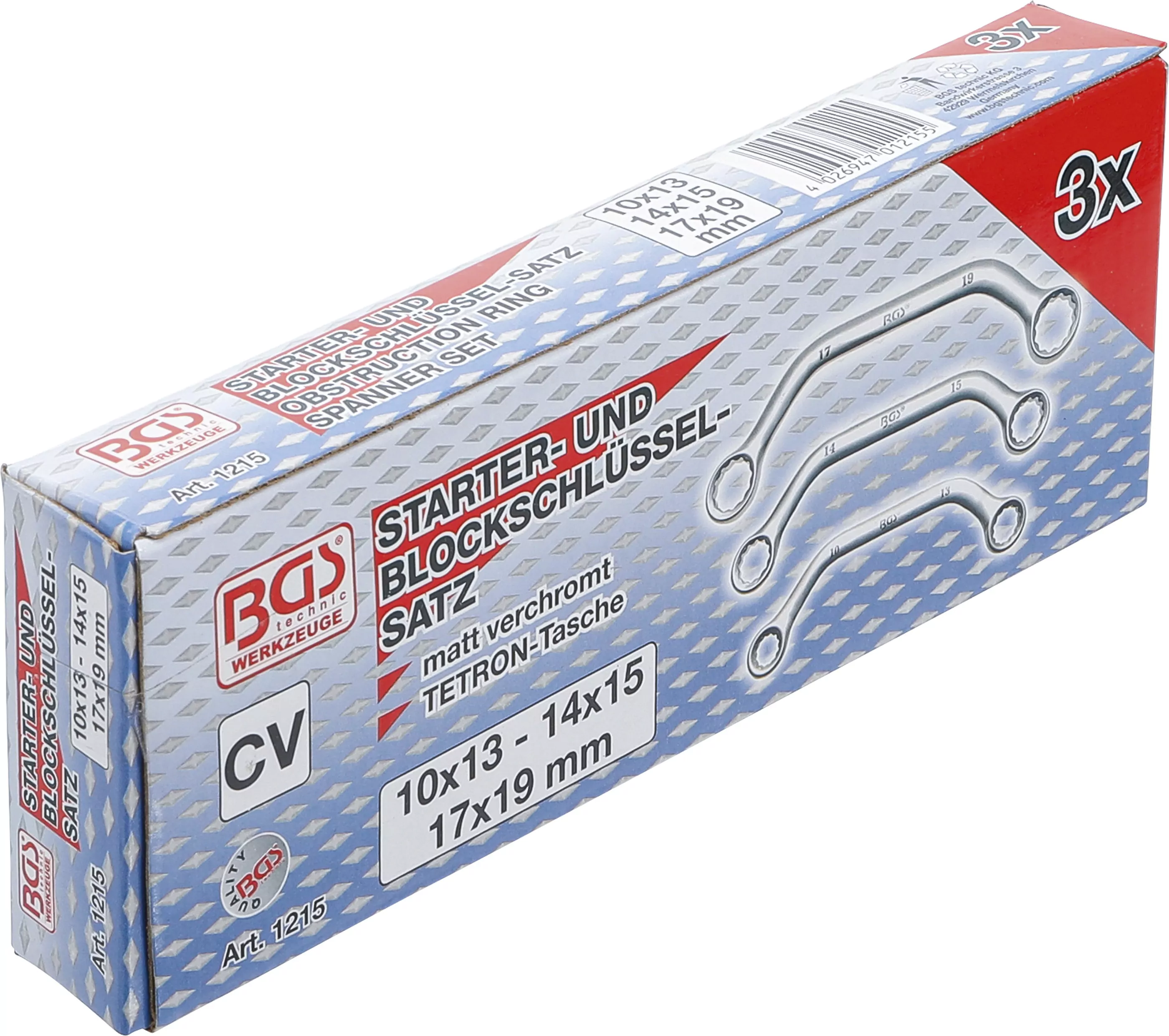 Starter- und Blockschlüssel-Satz | SW 10 x 13 - 17 x 19 mm | 3-tlg.