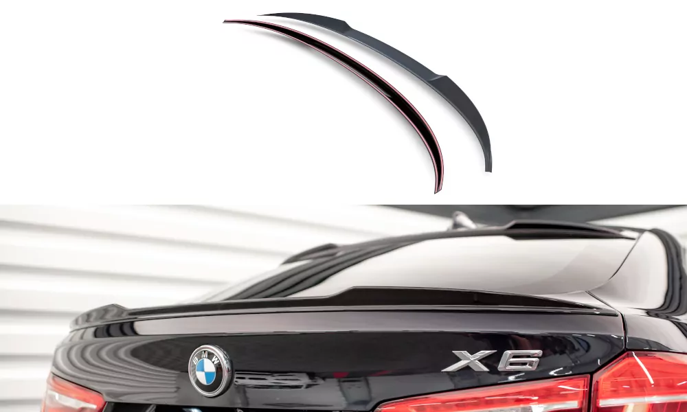 Spoiler CAP Für 3D V.1 BMW X6 F16 M-Paket / X6 M F86 Schwarz Hochglanz