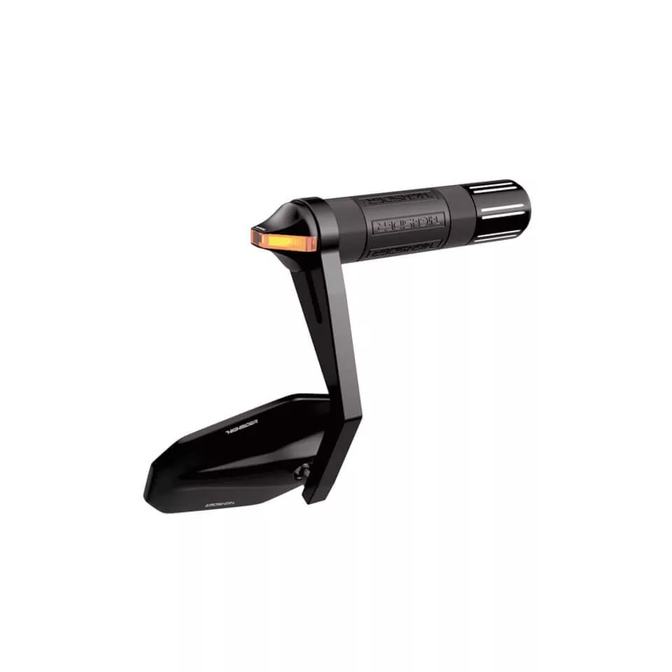 HIGHSIDER Pro Flight LED Lenkerendenblinker Gehäuse Schwarz / Linse Rauchgrau (Paar), Vorn