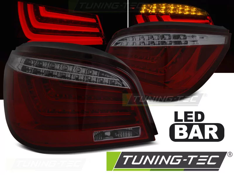 Led Bar Tail Lights Red Smoke Fits Bmw E60 Lci 07-10