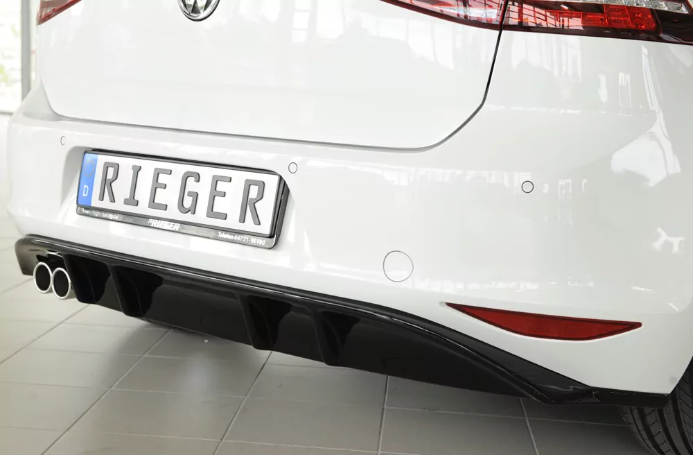 Rieger Heckeinsatz für VW Golf 7 - 3-tür. 10.12-12.16 (bis Facelift) schwarz glanz