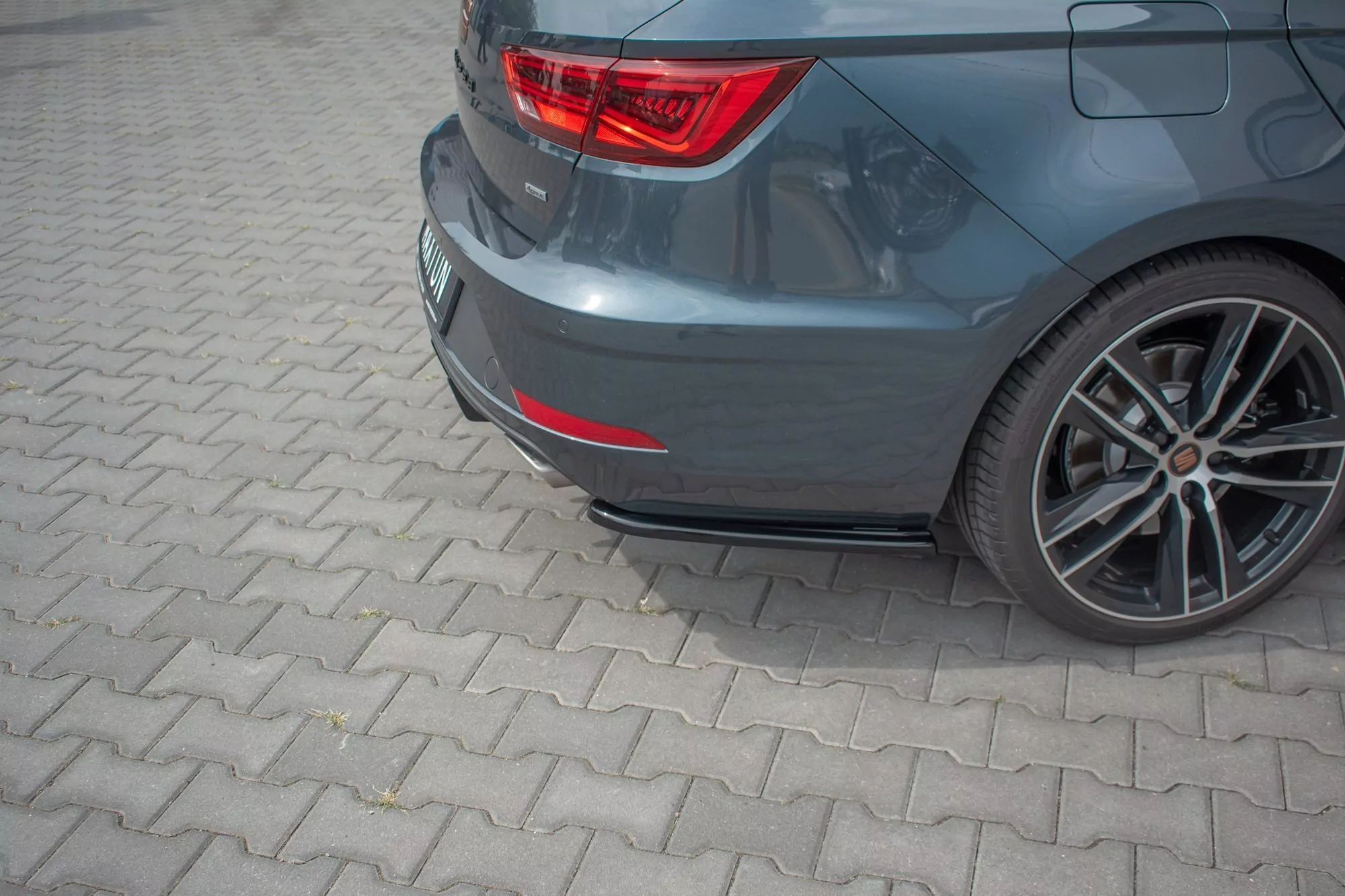 Heck Ansatz Flaps Diffusor Passend Für Diffusor Passend Für Seat Leon Mk3 Cupra ST FL Schwarz Hochglanz Schwarz Hochglanz
