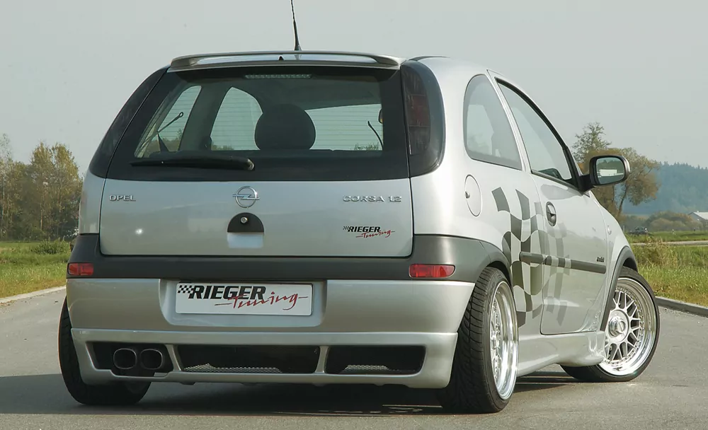 Rieger Heckansatz für Opel Corsa C | 3-tür. 09.00-05.03 (bis Facelift) nicht für Modelle ab Facelift !
