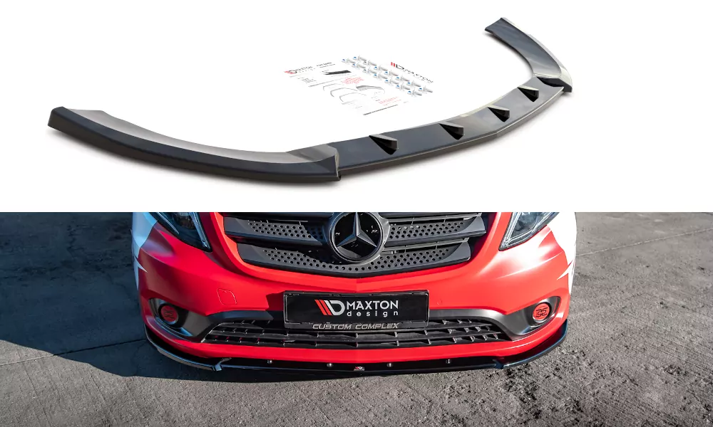 Street+ Spoilerlippe Front Ansatz V.2 Passend Für Mercedes-Benz Vito W447 Facelift 