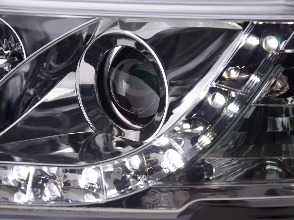 Scheinwerfer Set Daylight LED TFL-Optik VW Passat Typ 3B Bj. 97-00 chrom