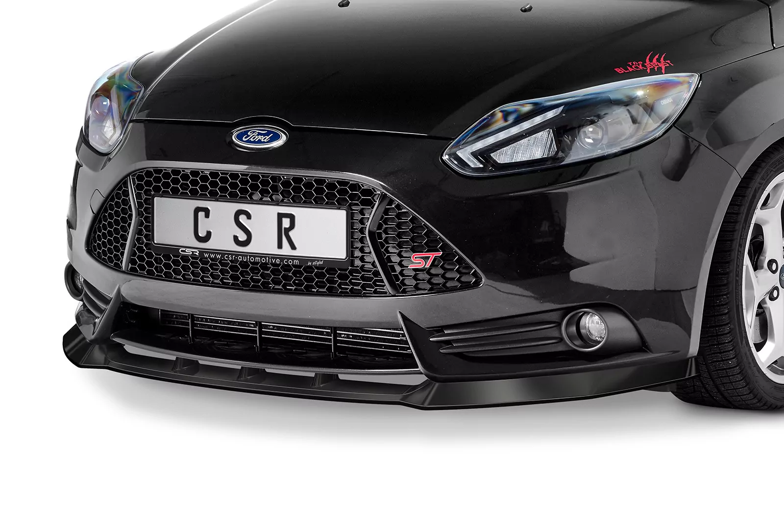 Cup-Spoilerlippe mit ABE für Ford Focus MK3 ST CSL491 Strukturiert (schwarz matt)