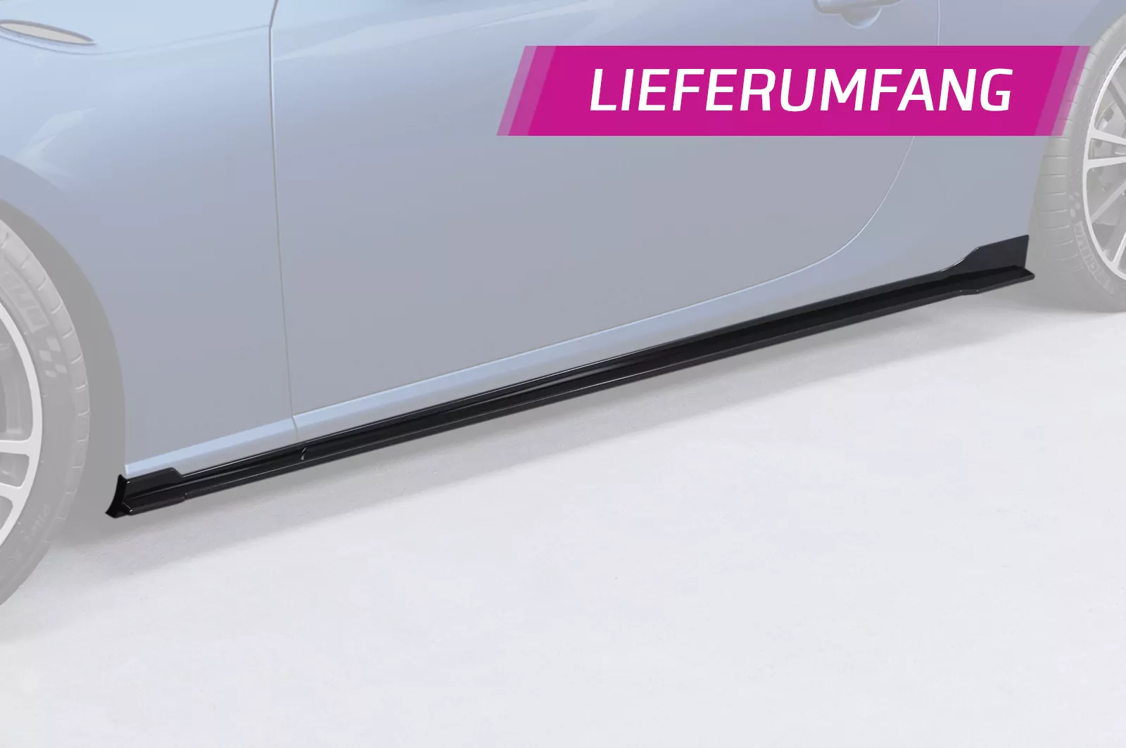 Seitenschweller mit ABE für Toyota GT86 (ZN6) SS482 Schwarz Strukturiert