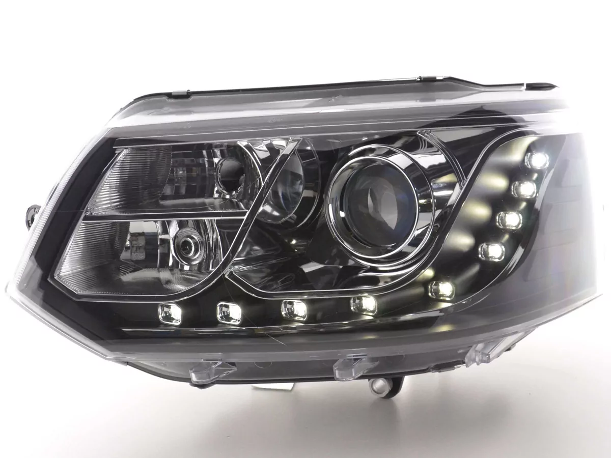Scheinwerfer Set Daylight LED Tagfahrlicht VW Bus T5  ab 2010 schwarz