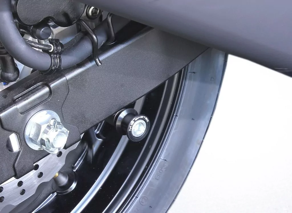 MG Biketec Ständeraufnahmen / Aufnahmeadapter / Montageständer-Adapter M10 x 1,25 mm Gewinde für Kawasaki Ninja 250 R ab 2008