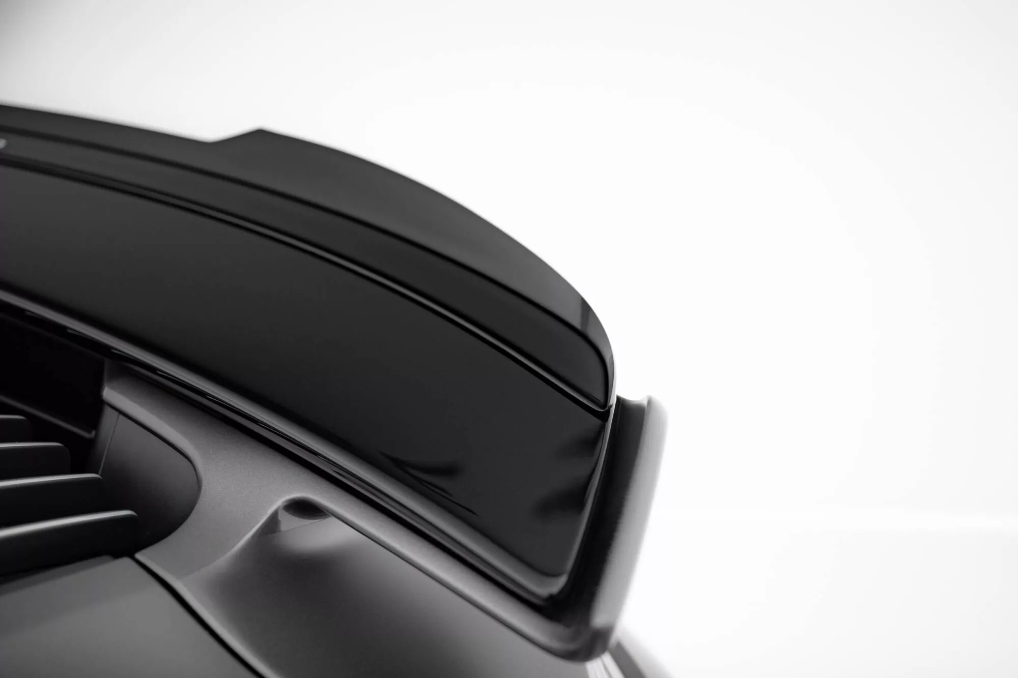 Spoiler CAP Für Porsche 911 Turbo S Sport Package 992 Schwarz Hochglanz