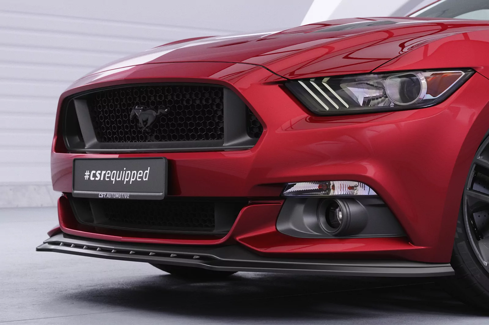 Cup-Spoilerlippe mit ABE für Ford Mustang VI CSL448 Strukturiert (schwarz matt)
