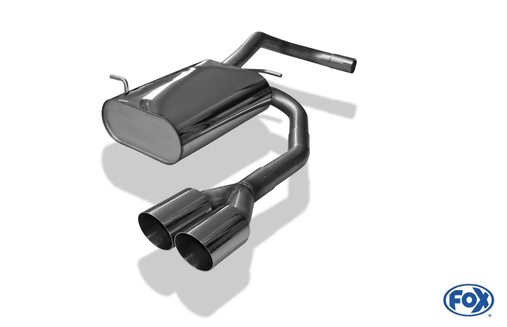 VW Lupo 6X  Endschalldämpfer Ausgang mittig - 2x80 Typ 14