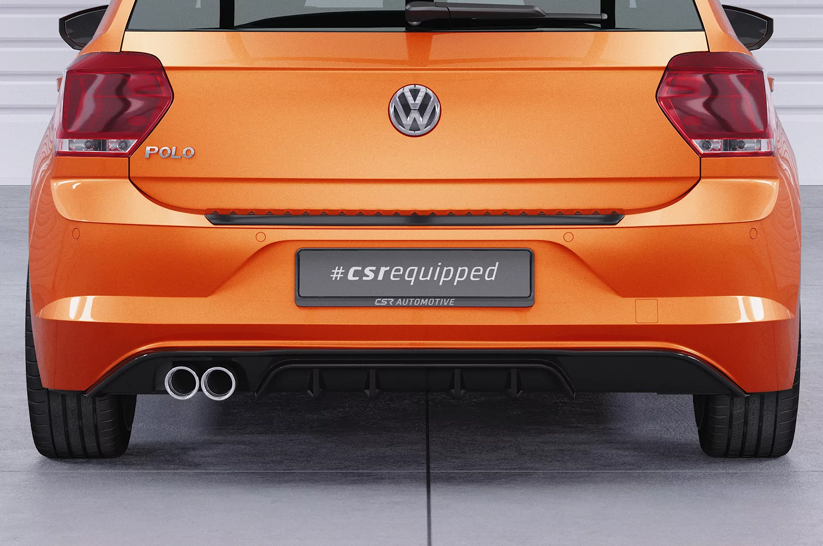 Heckansatz für VW Polo 6 2G (Typ AW) GTI HA442 Schwarz Strukturiert