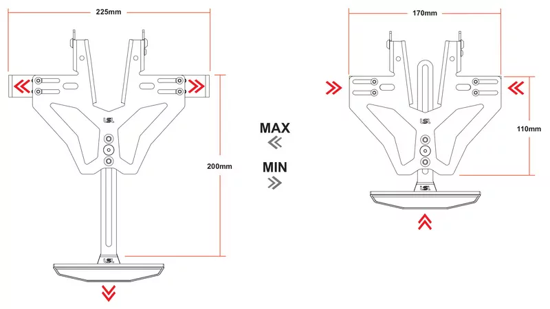 LSL MANTIS-RS für Honda CBR 650 R /CB 650 R 21-23, ohne Kennzeichenbeleuchtung