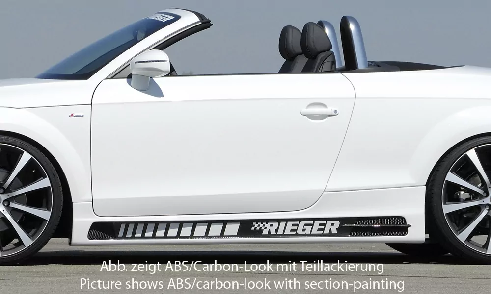 Rieger Seitenschweller links    carbon look für Audi TT (8J) Coupé 09.06-