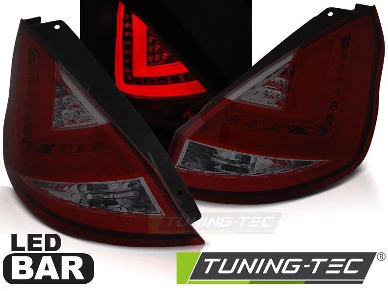 Ford Fiesta Mk7 12-16 Hb Red Smoke Led Bar