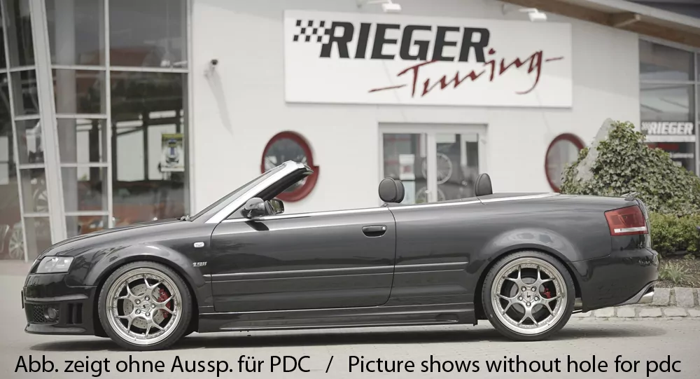 Rieger Spoilerstoßstange für Audi A4 (8H) - Cabrio 04.02-12.05 (bis Facelift) carbon optik