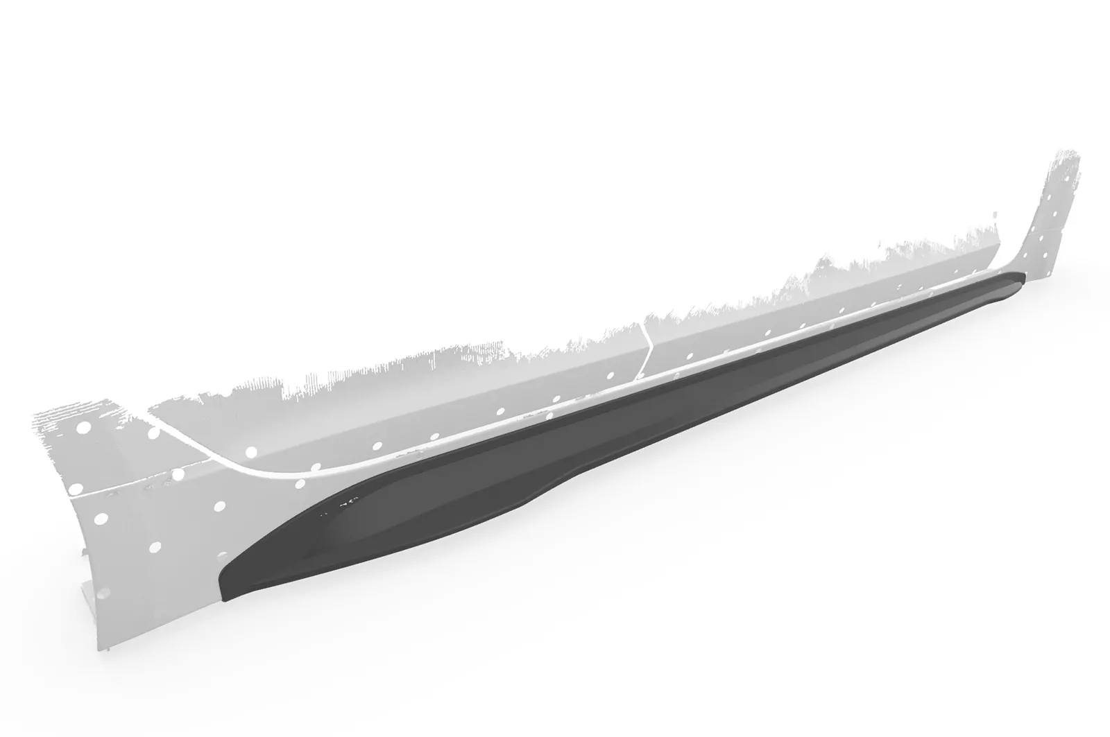 Seitenschweller für Kia Stinger GT SS509 Schwarz Strukturiert