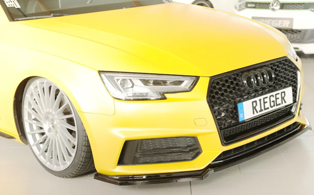 Rieger Spoilerschwert glanz schwarz für Audi A4 (B9/F4) Avant 08.15-07.18 (bis Facelift 1)