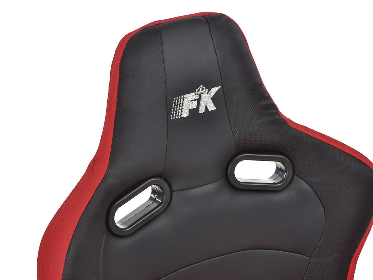 FK Sportsitze Auto Halbschalensitze Set Köln Kunstleder/Stoff schwarz/rot
