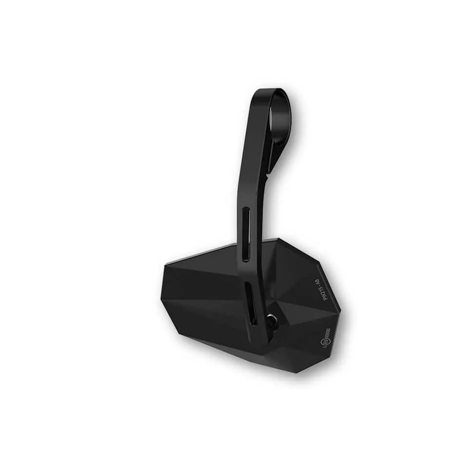HIGHSIDER pro Stealth-X6, Lenkerendenspiegel, Lang, Matt-Schwarz (1 Stk.)