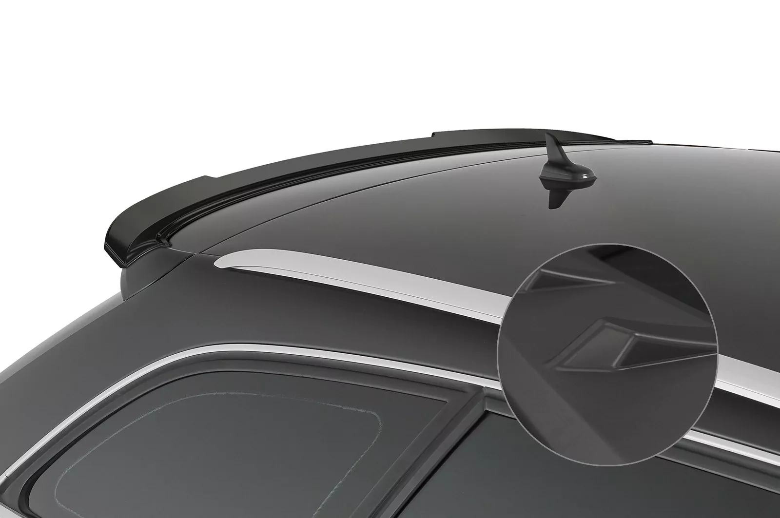 Heckflügel mit ABE für Audi A6 C7 4G Avant Lackierfreundlich (schwarz matt)