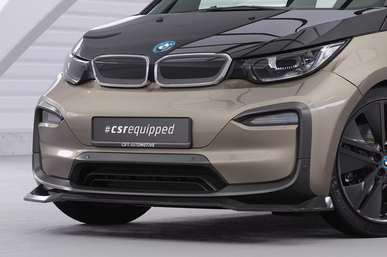 Cup-Spoilerlippe mit ABE für BMW i3 CSL676 Schwarz Strukturiert