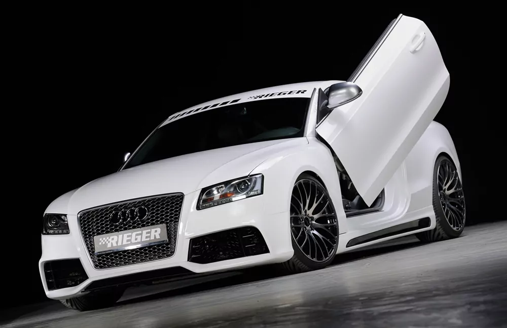 Rieger Spoilerstoßstange für Audi A5 (B8/B81) - Coupé 06.07-07.11 (bis Facelift) carbon optik