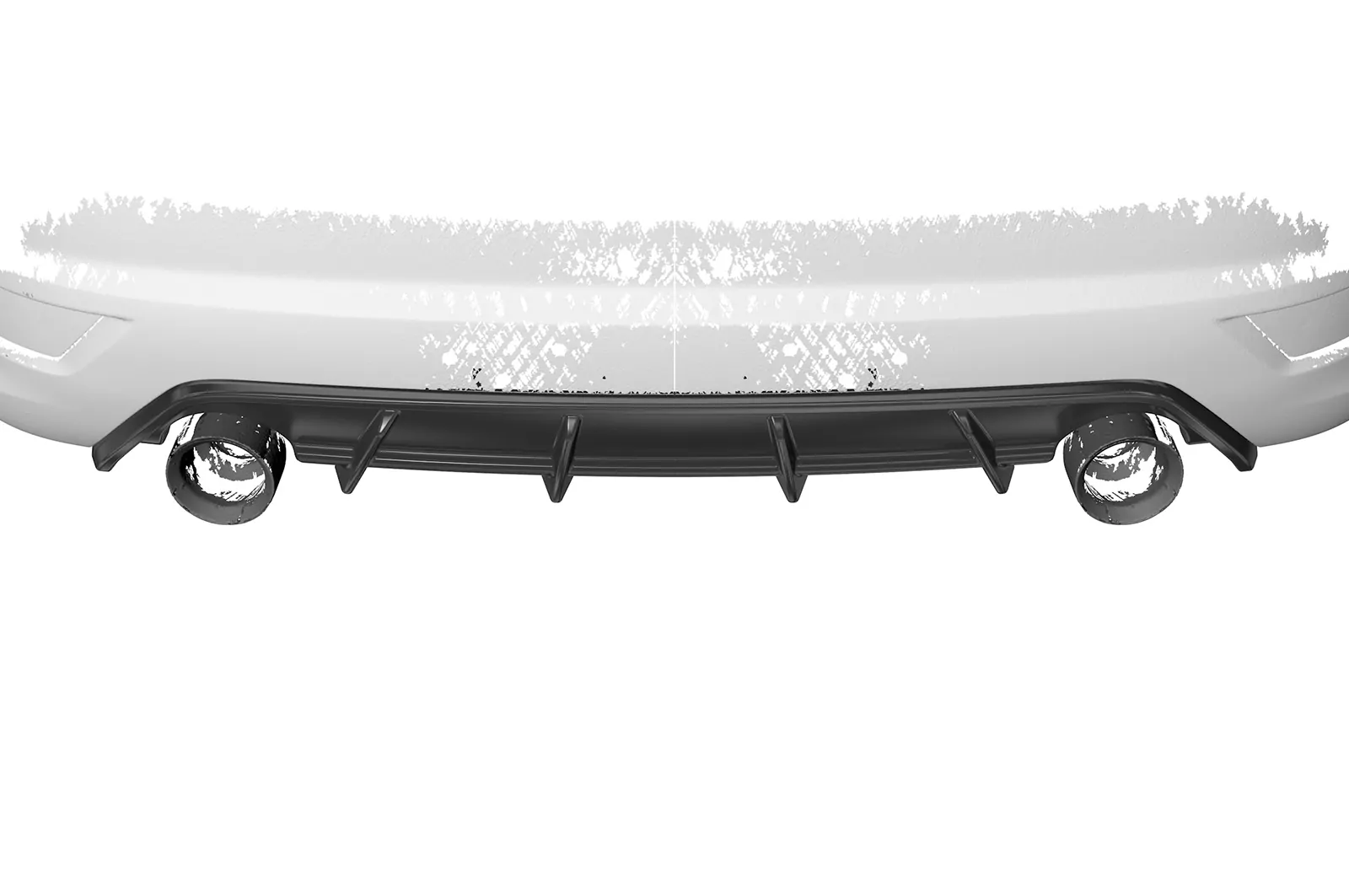 Heckansatz für Ford Focus ST MK2 HA271 Strukturiert (schwarz matt)