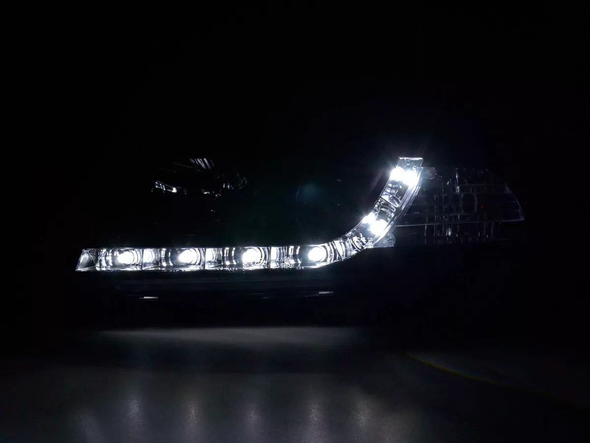 Scheinwerfer Set Daylight LED Tagfahrlicht Audi A4 B5 8D Bj. 99-01 schwarz
