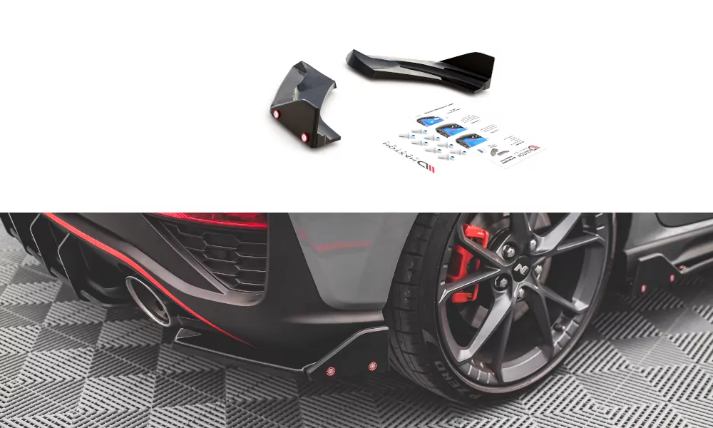 Heck Ansatz Flaps Diffusor +Flaps Für V.1 Hyundai I30 N Hatchback Mk3 Facelift