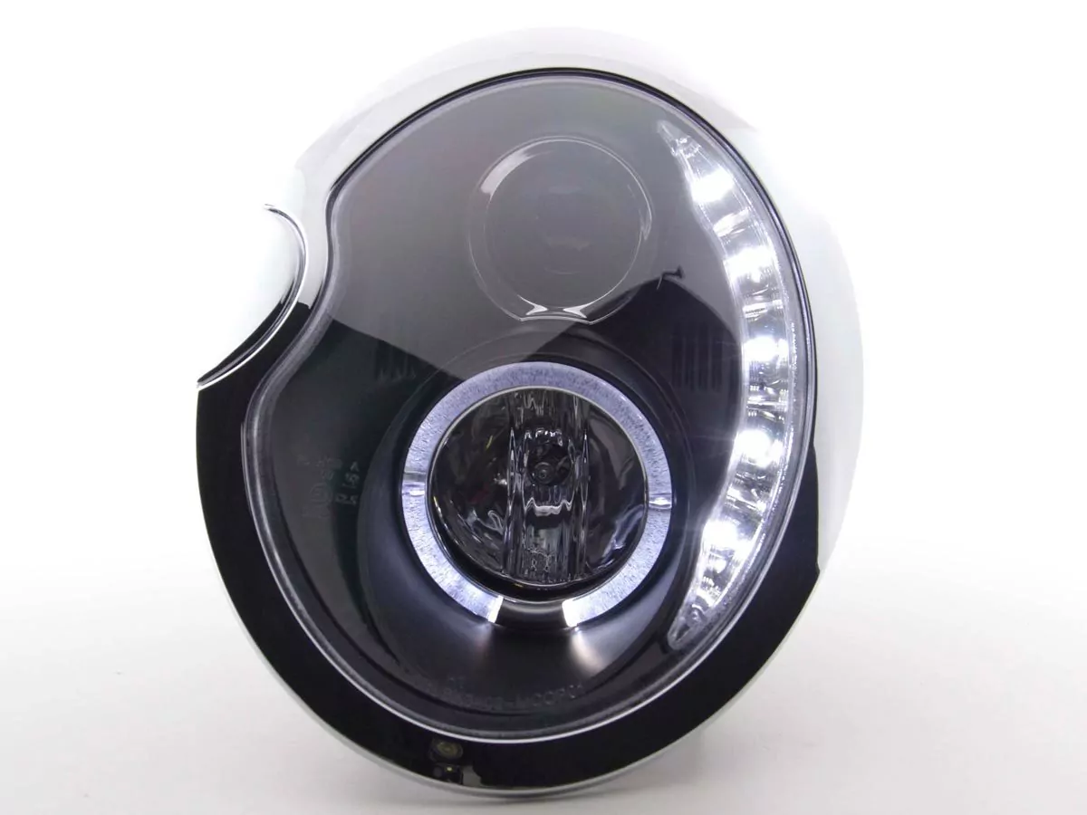 Scheinwerfer Set Daylight LED TFL-Optik Mini Cooper Typ R50 Bj. 01-06 schwarz