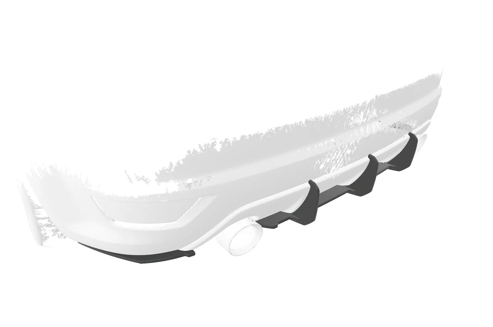 Racing Diffusor / Heckansatz für Ford Focus MK2 ST HA340