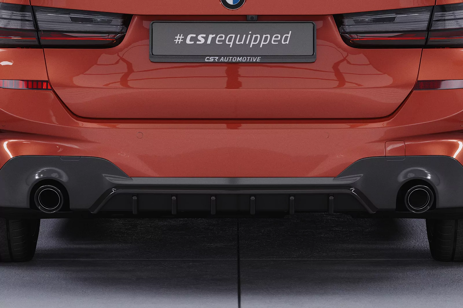 Heckansatz für BMW 3er G20 / G21 HA481 Schwarz Strukturiert