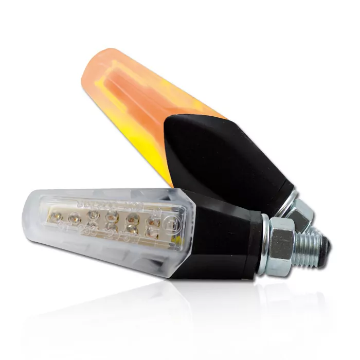 Led-blinker Freeze | Schwarz | Weiss | Paar | M10 | L 64 X B 25 X H 15 Mm | E-geprüft