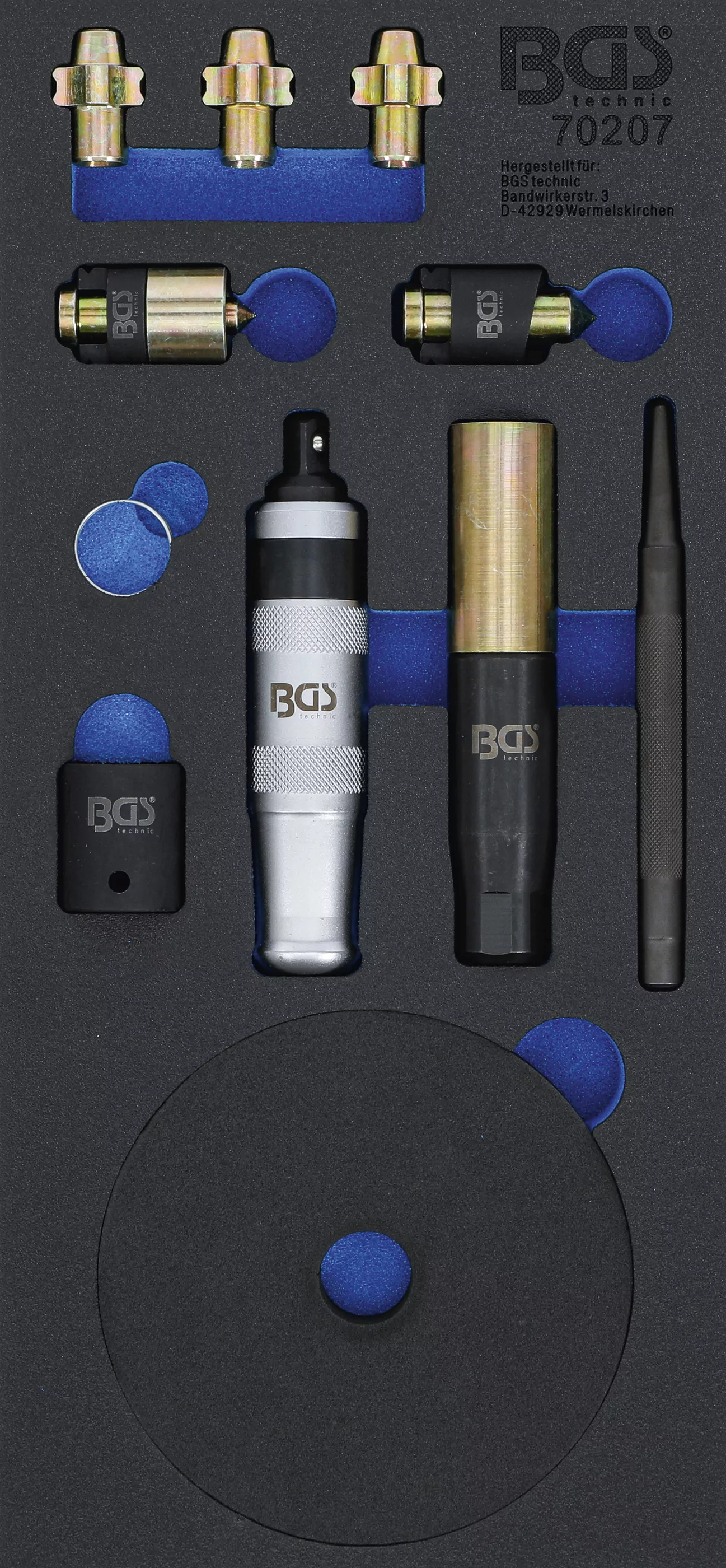 Werkstattwageneinlage 1/3: Felgenschloss-Demontage-Satz | universal