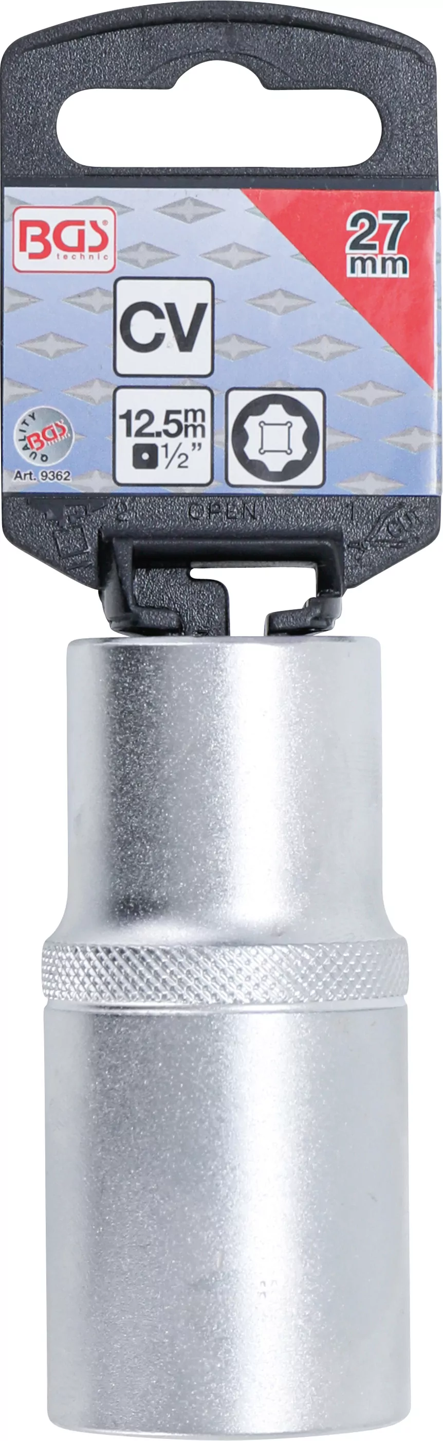 Steckschlüssel-Einsatz Super Lock, tief | Antrieb Innenvierkant 12,5 mm (1/2") | SW 27 mm