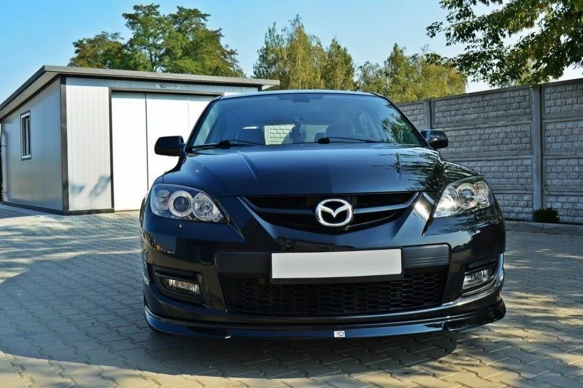 Front Ansatz Passend Für Passend Für MAZDA 3 MPS MK1 (vor FL) Schwarz Hochglanz Schwarz Hochglanz