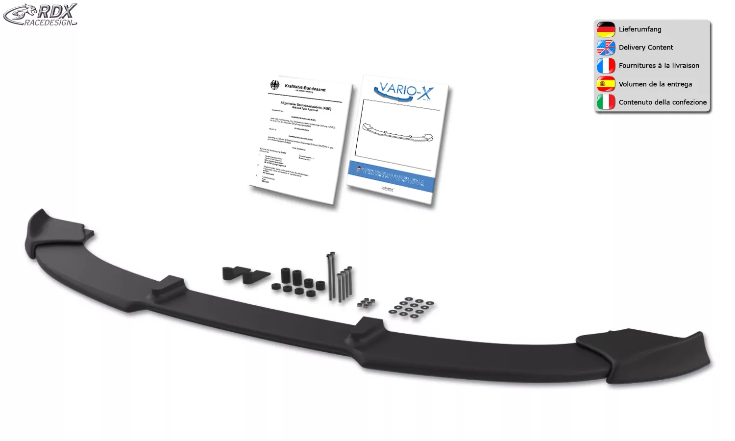 RDX Frontspoiler VARIO-X für MAZDA RX8 Frontlippe Front Ansatz Vorne Spoilerlippe