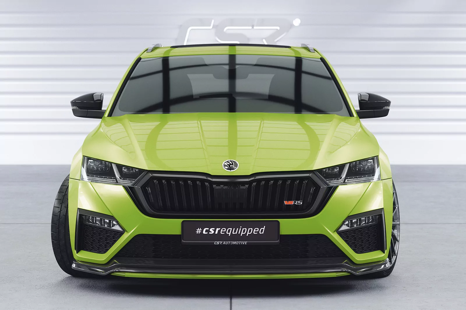 Cup-Spoilerlippe mit ABE für Skoda Octavia 4 RS CSL784 Schwarz Strukturiert