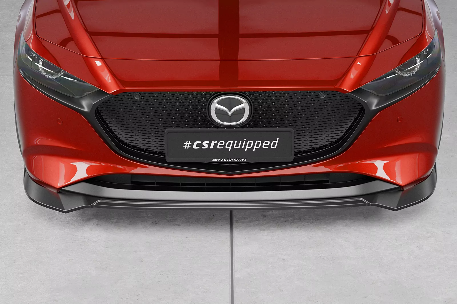 Cup-Spoilerlippe mit ABE für Mazda 3 (Typ BP) CSL649 Schwarz Strukturiert