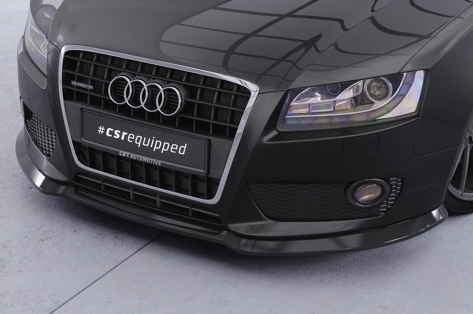 Cup-Spoilerlippe mit ABE für Audi A5 8T CSL378 Strukturiert (schwarz matt)