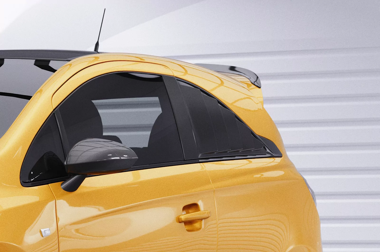 Seitenscheibenblenden für Opel Corsa E 3-Türer SSB007 Schwarz Strukturiert