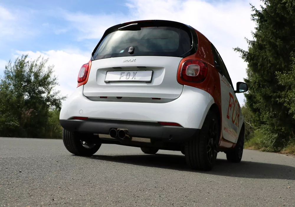 Smart Fortwo 453  Endschalldämpfer Ausgang mittig - 2x80 Typ 14