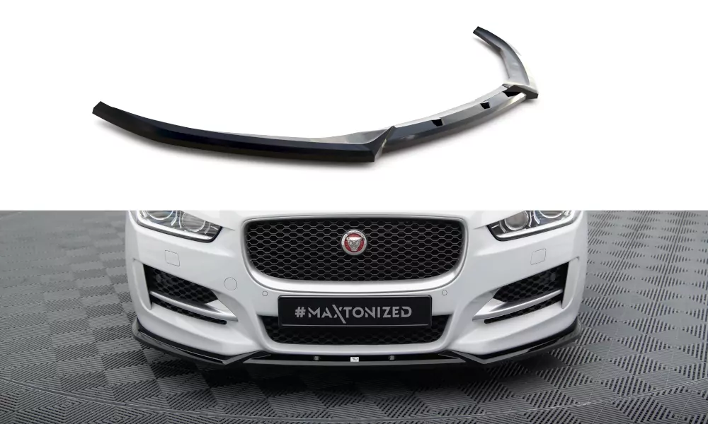 Front Ansatz V.2 Für Jaguar XE R-Sport X760 Schwarz Hochglanz