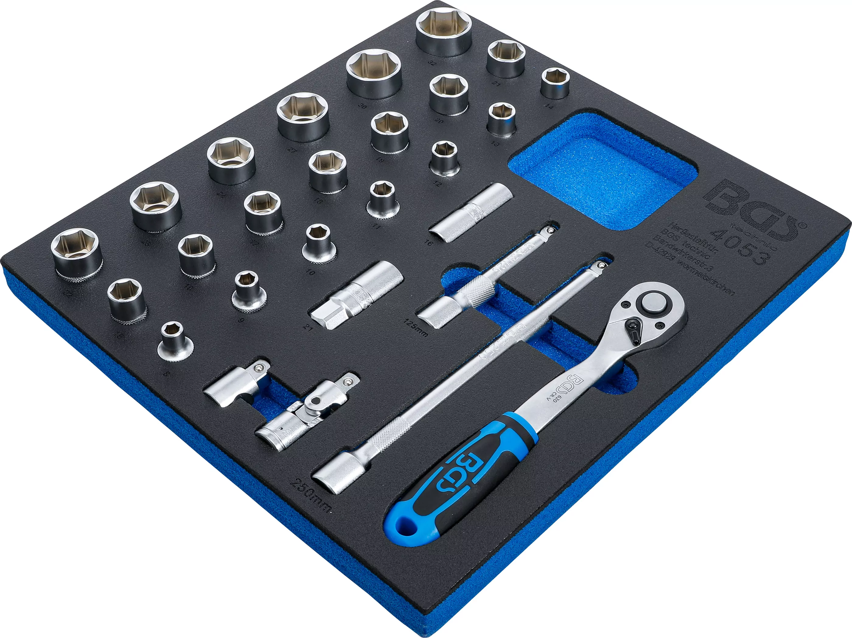 Werkstattwageneinlage 2/3: Steckschlüssel-Satz 12,5 mm (1/2") | 27-tlg.