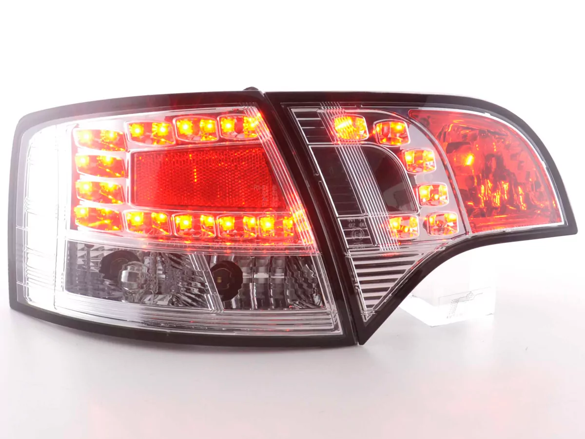 LED Rückleuchten Set Audi A4 Avant Typ 8E Bj. 04-08 chrom